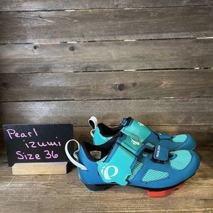 Womens Pearl Izumi Tri‎ Fly V Green Road Cycling Shoes Sneakers Size 36 US 5 M